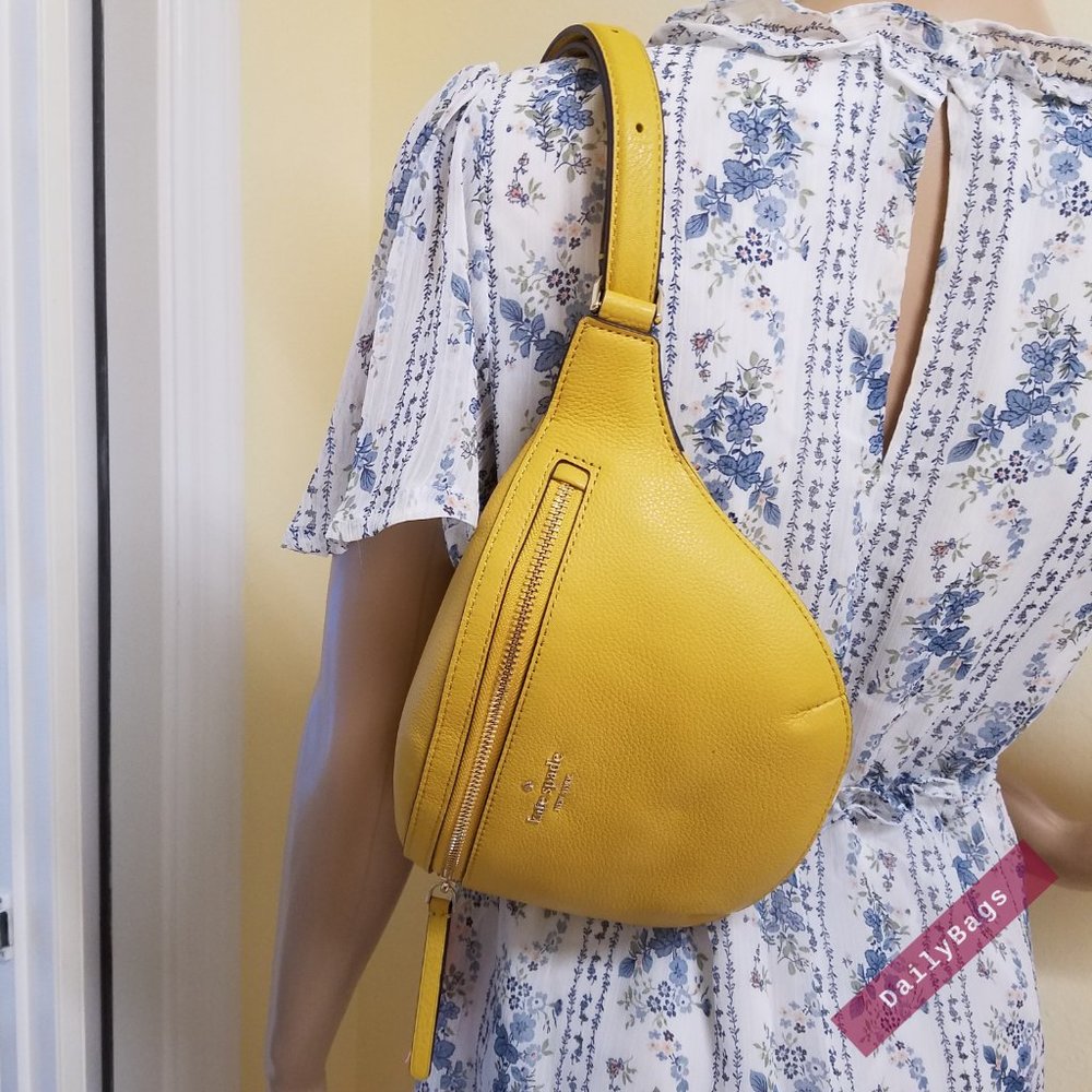 KATE SPADE BELT BAG FANNY YARROW GOLD YELLOW - Picture 8 of 10